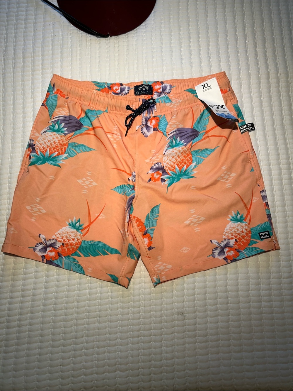 Billabong Men's Peach Tropical Pineapple Board Shorts